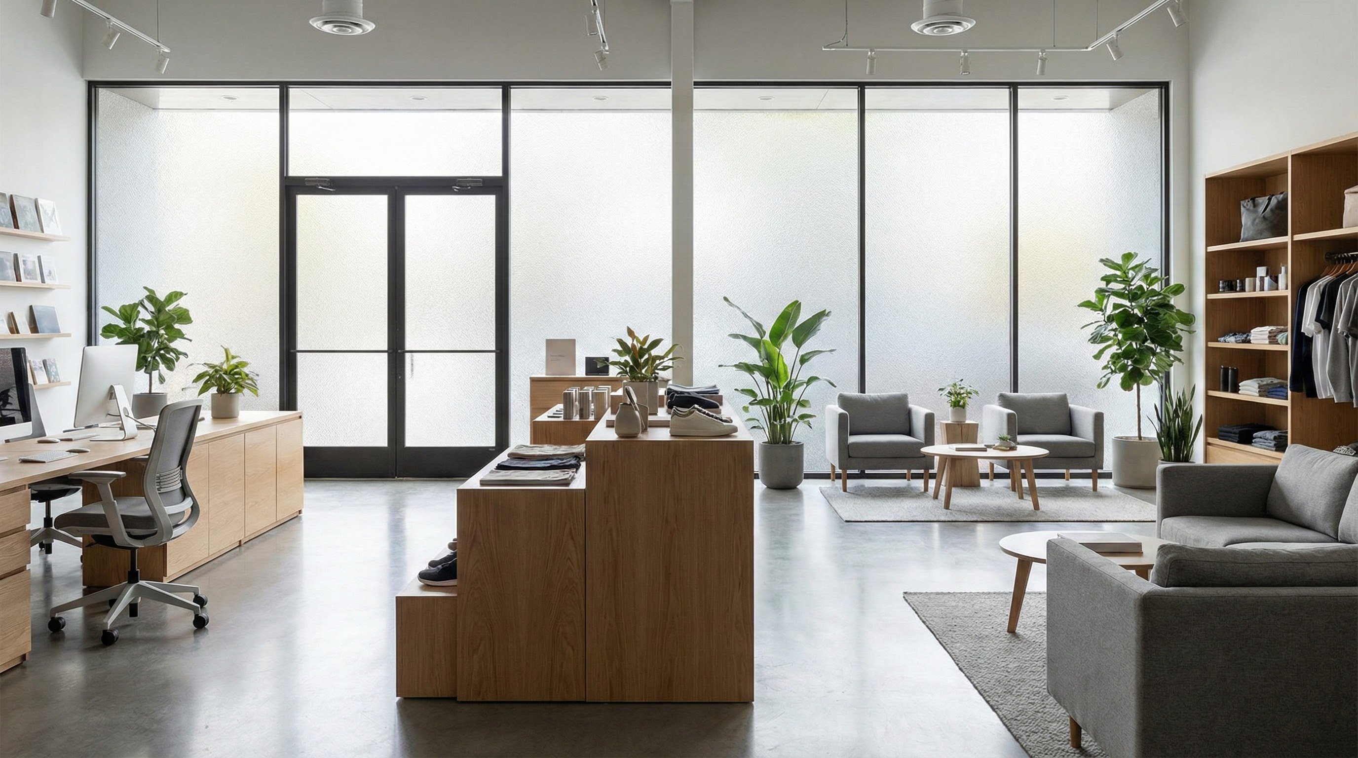 Window film protecting commercial interiors from fading caused by sunlight