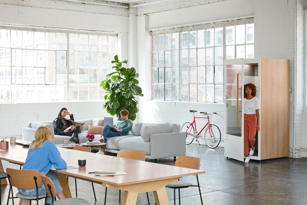 Collaborative offices promote team socializing